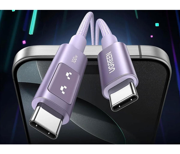 UGREEN Kabel USB-C do USB-C Uno L509 100W 2m fioletowy - 1489169 - zdjęcie 4